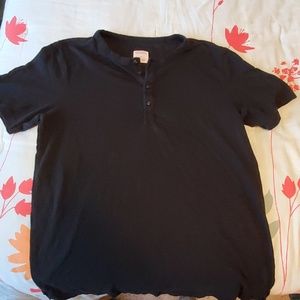 Black button up tee